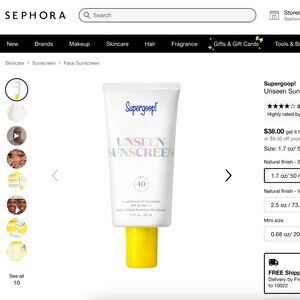 SUPERGOOP UNSEEN SUNSCREEN • New In Box